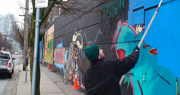 paint-out graffiti removal method  
