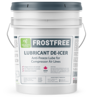 VELOCITY - FROSTFREE: Lubricant De-Icer Anti-Freeze Lube for Compressor Air Lines | Mining and Transportation Industries Sectors Solutions